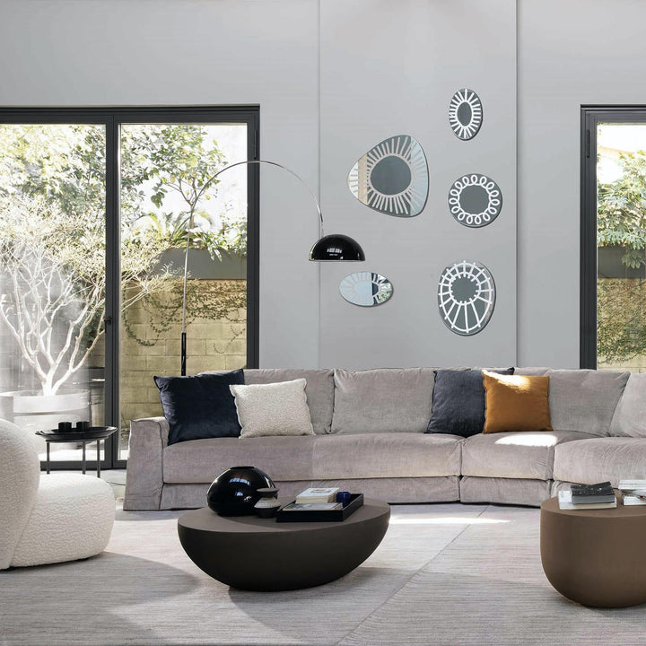 Coupé Arched Floor Lamp - Oluce - Floor Lamps - Black - HORNE