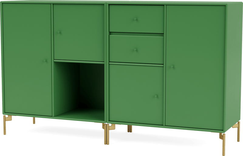 Couple Sideboard - With Legs - Montana - Shelving - Anthracite - Matte Chrome - HORNE