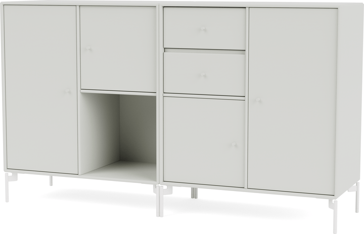 Couple Sideboard - With Legs - Montana - Shelving - Nordic - Snow - HORNE