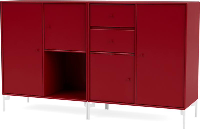 Couple Sideboard - With Legs - Montana - Shelving - Anthracite - Matte Chrome - HORNE
