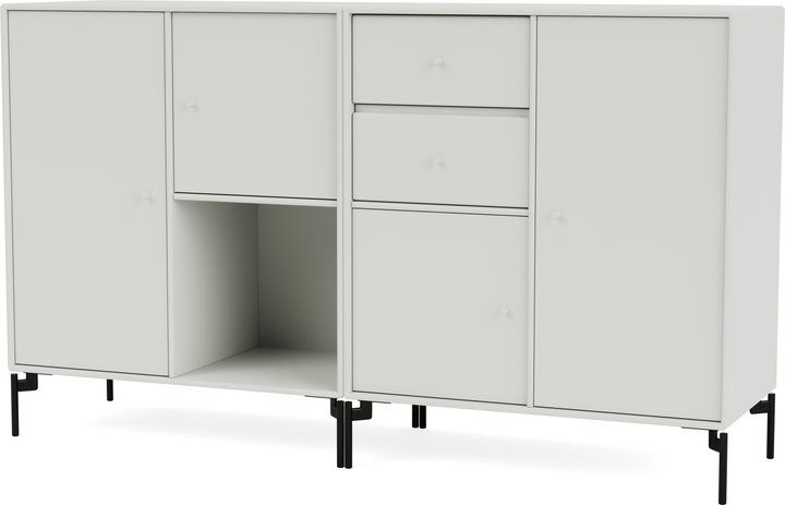 Couple Sideboard - With Legs - Montana - Shelving - Nordic - Black - HORNE