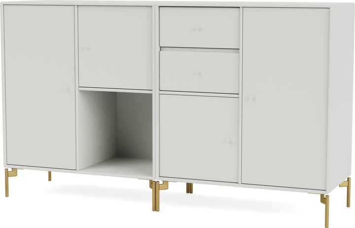 Couple Sideboard - With Legs - Montana - Shelving - Nordic - Brass - HORNE