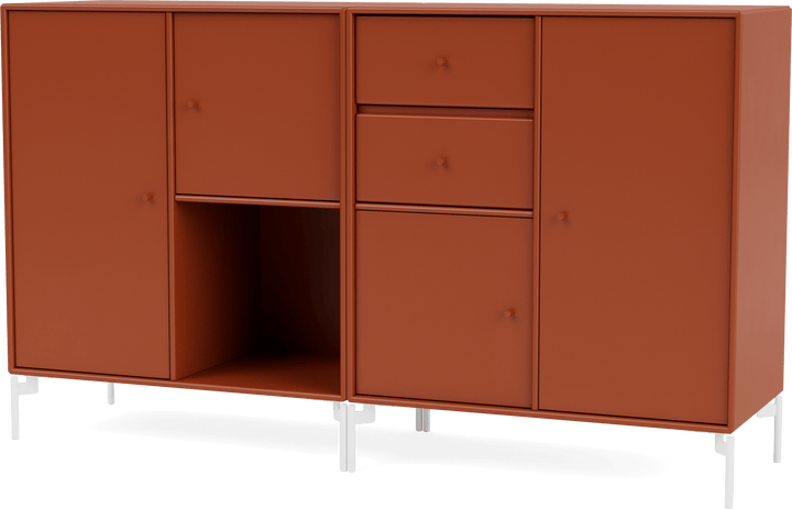 Couple Sideboard - With Legs - Montana - Shelving - Hokkaido - Snow - HORNE