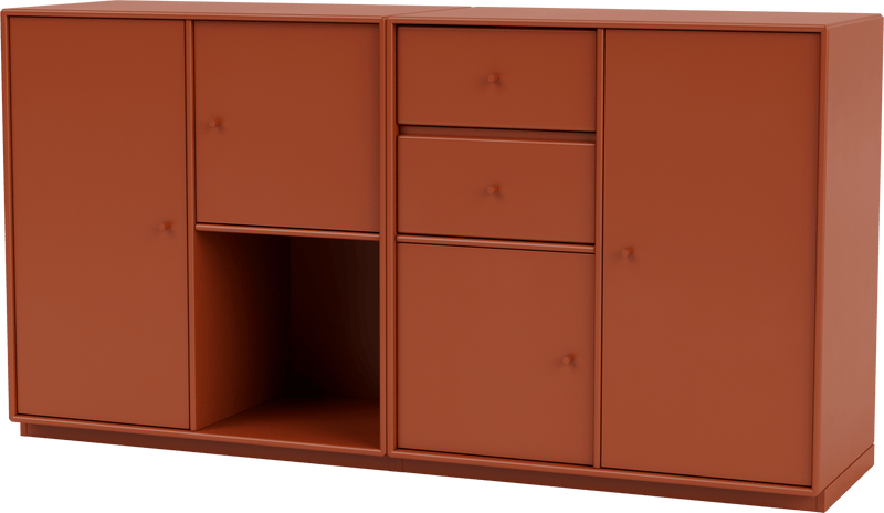 Couple Sideboard - With Plinth Base - Montana - Shelving - Anthracite - 1.2
