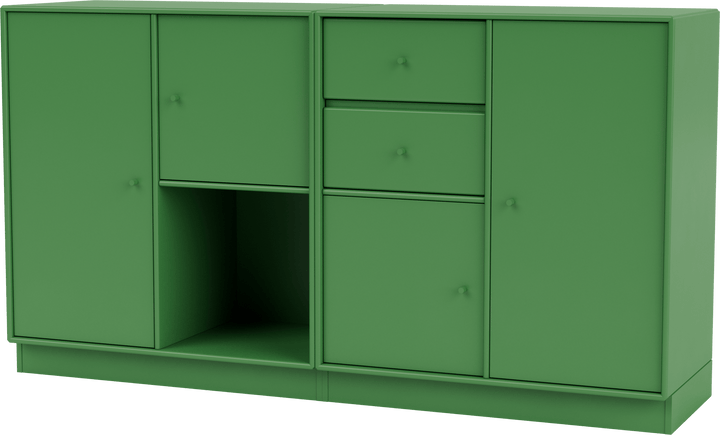 Couple Sideboard - With Plinth Base - Montana - Shelving - Parsley - 2.7" - HORNE