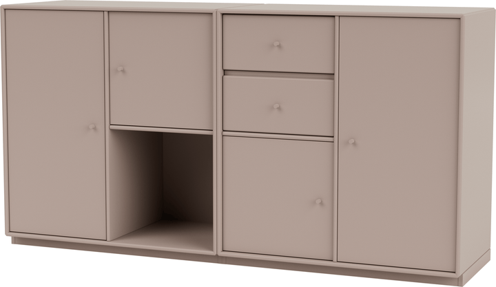 Couple Sideboard - With Plinth Base - Montana - Shelving - Mushroom - 1.2" - HORNE
