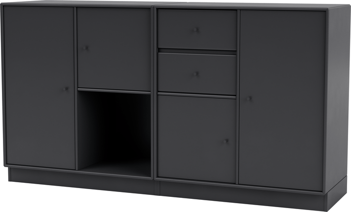 Couple Sideboard - With Plinth Base - Montana - Shelving - Anthracite - 2.7" - HORNE