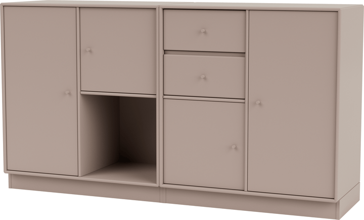 Couple Sideboard - With Plinth Base - Montana - Shelving - Mushroom - 2.7" - HORNE