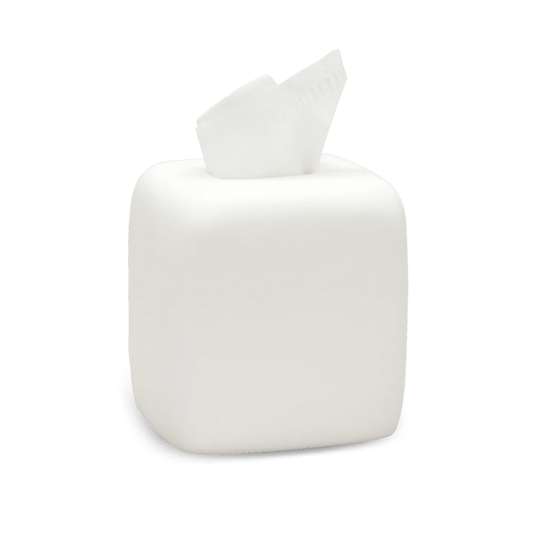 Cuadrado Tissue Box Holder - Tina Frey Bathroom Accessories - White - HORNE