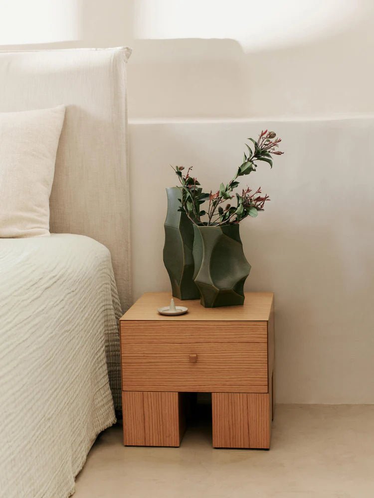 Cueva Vase - Ferm Living Vases - Small - Dark Sage - HORNE