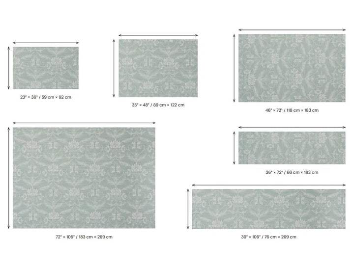 Damask Rug - Chilewich - Rugs - Small - 23" x 36" - Wheat - HORNE