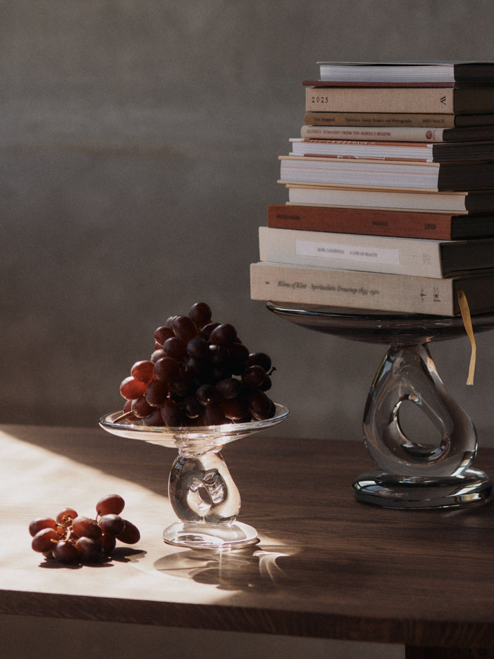 Damo Glass Centrepiece - Ø21 - Ferm Living Serveware - Clear - HORNE