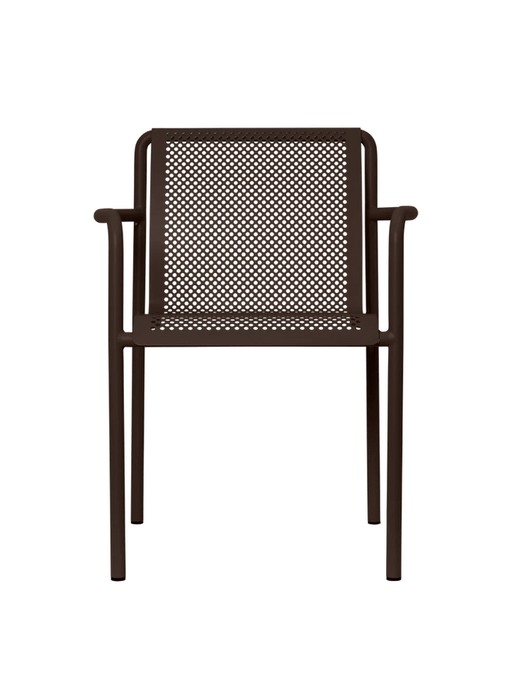 Dapple Chair with Arms - Ferm Living Outdoor Furniture - Dark Chocolate - HORNE