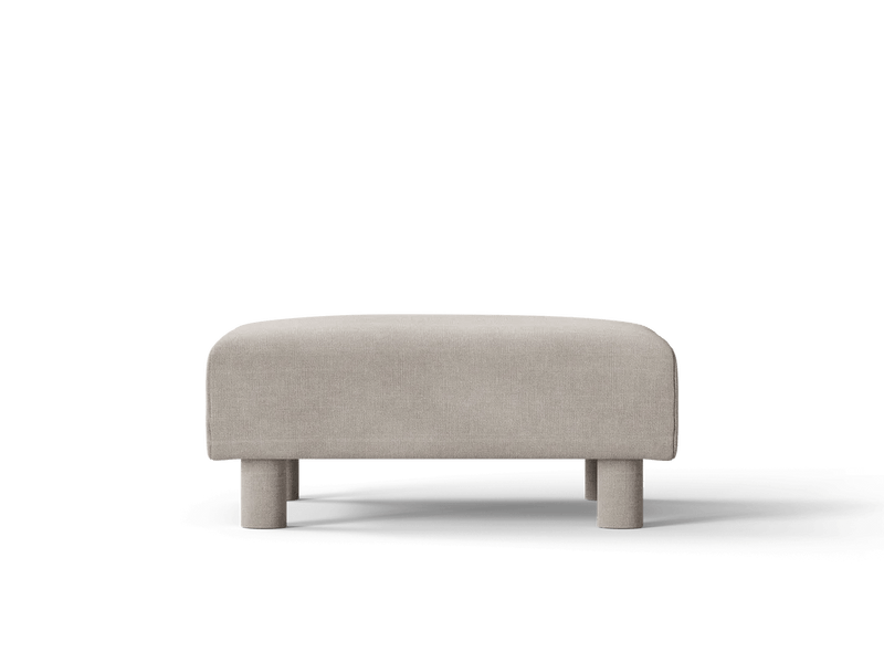 Dase Ottoman - Ferm Living Stools + Benches + Ottomans - Soft Bouclé - Natural - HORNE