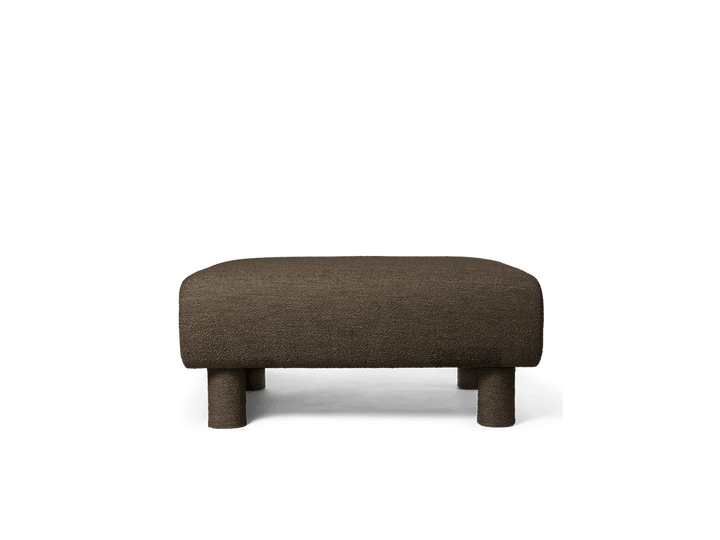 Dase Ottoman - Ferm Living Stools + Benches + Ottomans - Soft Bouclé - Dark Brown - HORNE