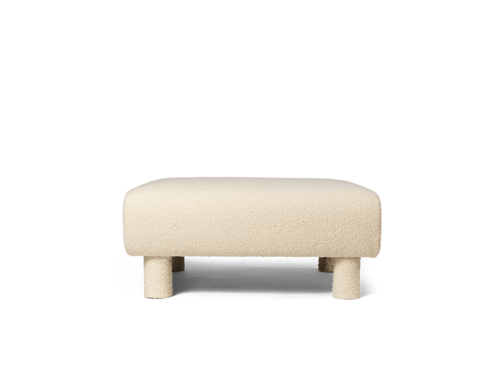 Dase Ottoman - Ferm Living Stools + Benches + Ottomans - Nordic Bouclé - Off - White - HORNE