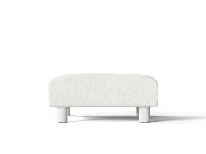 Dase Ottoman - Ferm Living Stools + Benches + Ottomans - Bouclé - Off - white - HORNE