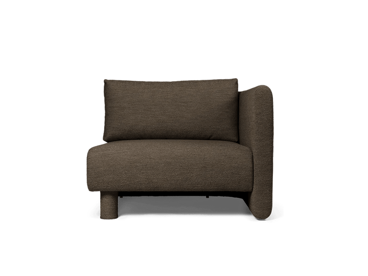 Dase Sofa Armrest - Right - Ferm Living Sofas - Soft Bouclé - Dark Brown - HORNE