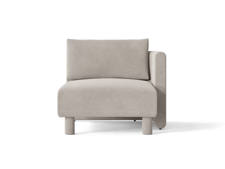 Dase Sofa Chaise Longue - Right - Ferm Living Sofas - Cotton Linen - Natural - HORNE