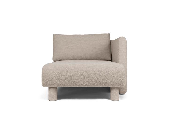 Dase Sofa Chaise Longue - Right - Ferm Living Sofas - Soft Bouclé - Natural - HORNE