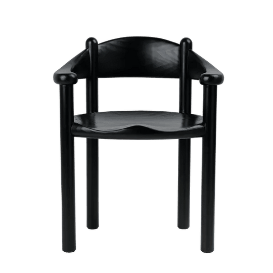 Daumiller Dining Armchair - Gubi Dining Chairs - Brown/Black Pine - HORNE