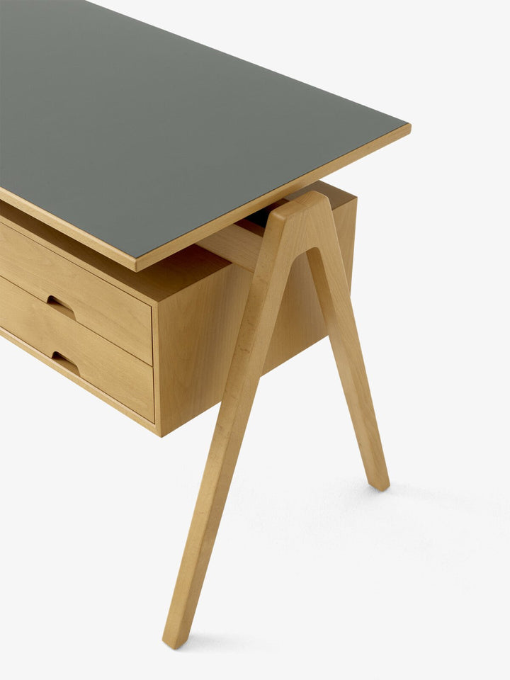 Daystak Desk - &Tradition Desks - Beech & Fenix Nano Laminate - HORNE