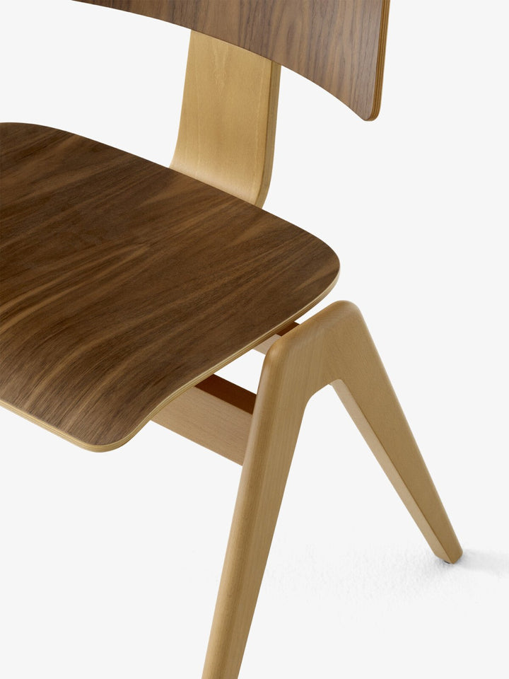 Daystak Side Chair - &Tradition Chairs - Beech & Walnut - HORNE