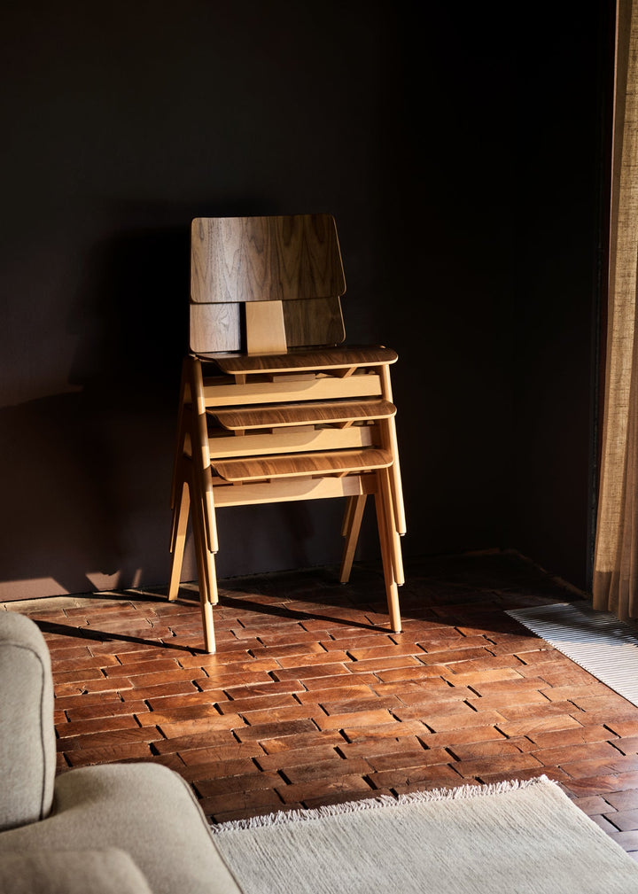 Daystak Side Chair - &Tradition Chairs - Beech & Walnut - HORNE