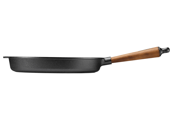 Deep Skillet with Walnut Handle - 12" - SKEPPSHULT - Cookware - HORNE