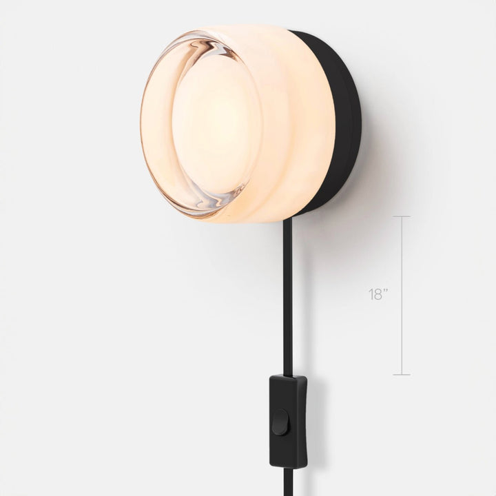 Dimple Corded - Black Anodized - RBW Lighting - White Interior - 2700K (warm white) - Corded Plug - in (Bottom) w. Toggle Switch / 120V Input - HORNE