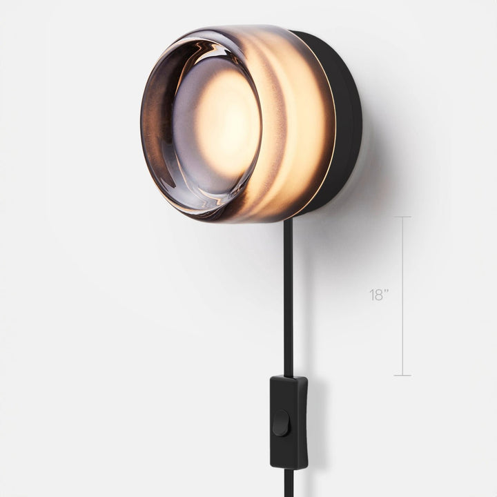 Dimple Corded - Black Anodized - RBW Lighting - Smoked - 2700K (warm white) - Corded Plug - in (Bottom) w. Toggle Switch / 120V Input - HORNE