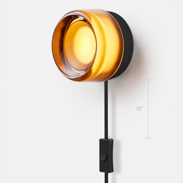 Dimple Corded - Black Anodized - RBW Lighting - Amber - 2700K (warm white) - Corded Plug - in (Bottom) w. Toggle Switch / 120V Input - HORNE