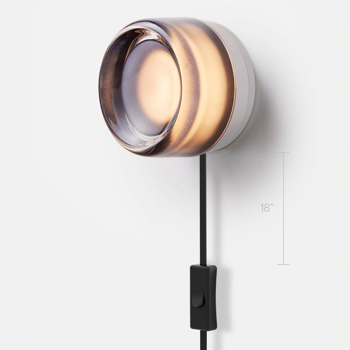 Dimple Corded - Natural Anodized - RBW Lighting - Smoked - 2700K (warm white) - Corded Plug - in (Bottom) w. Toggle Switch / 120V Input - HORNE