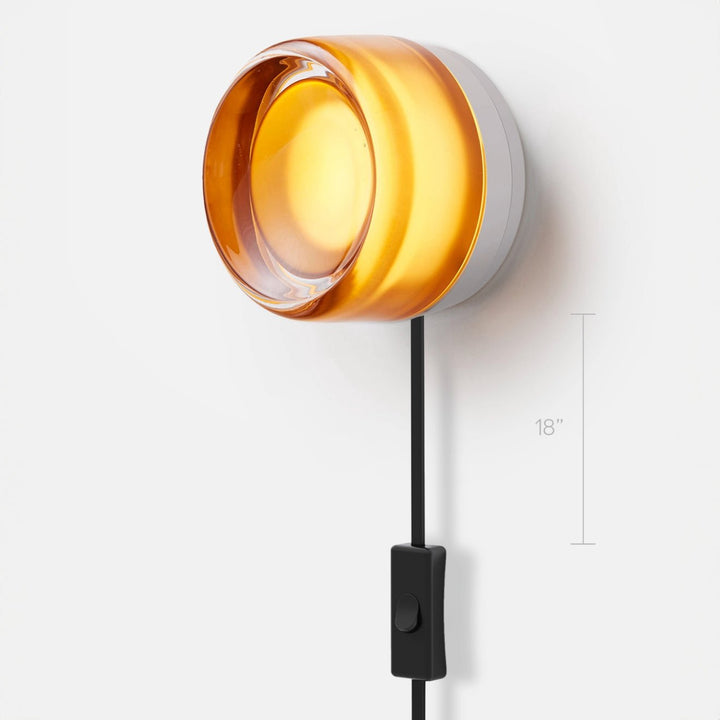 Dimple Corded - Natural Anodized - RBW Lighting - Amber - 2700K (warm white) - Corded Plug - in (Bottom) w. Toggle Switch / 120V Input - HORNE