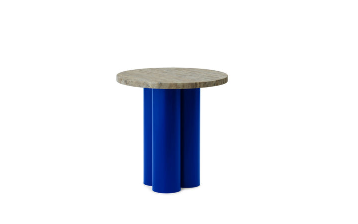 Dit Table - Normann Copenhagen Coffee Tables - Dit Table Bright Blue - Travertine Silver - HORNE