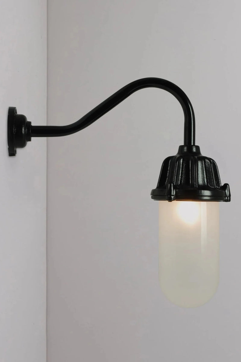 Dockside Wall Light - Davey Lighting Outdoor Lights - Anodised Aluminium - Frosted - HORNE