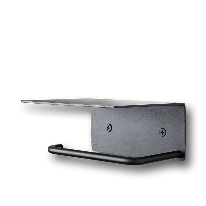 Dora Toilet Paper Holder - Shelf - Ferm Living Bath - Black - HORNE