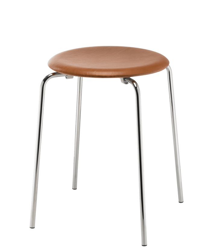 Dot Stool - Fritz Hansen Chairs - Essential Walnut Leather & Chrome Base - HORNE