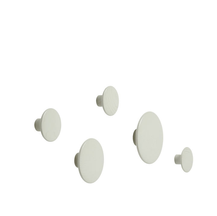 Dots Wood Hooks - Set Of 5 - Muuto Storage + Organization - Off - White - HORNE