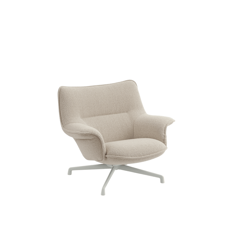 Doze Lounge Chair - Swivel Base - Muuto Chairs - Ocean 80/Anthracite Black - High Back - HORNE