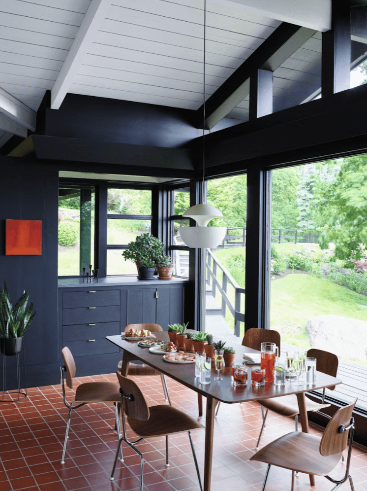 Eames® Molded Plywood Dining Chair - Metal Base - Herman Miller® Chairs - Ebony - Black - HORNE