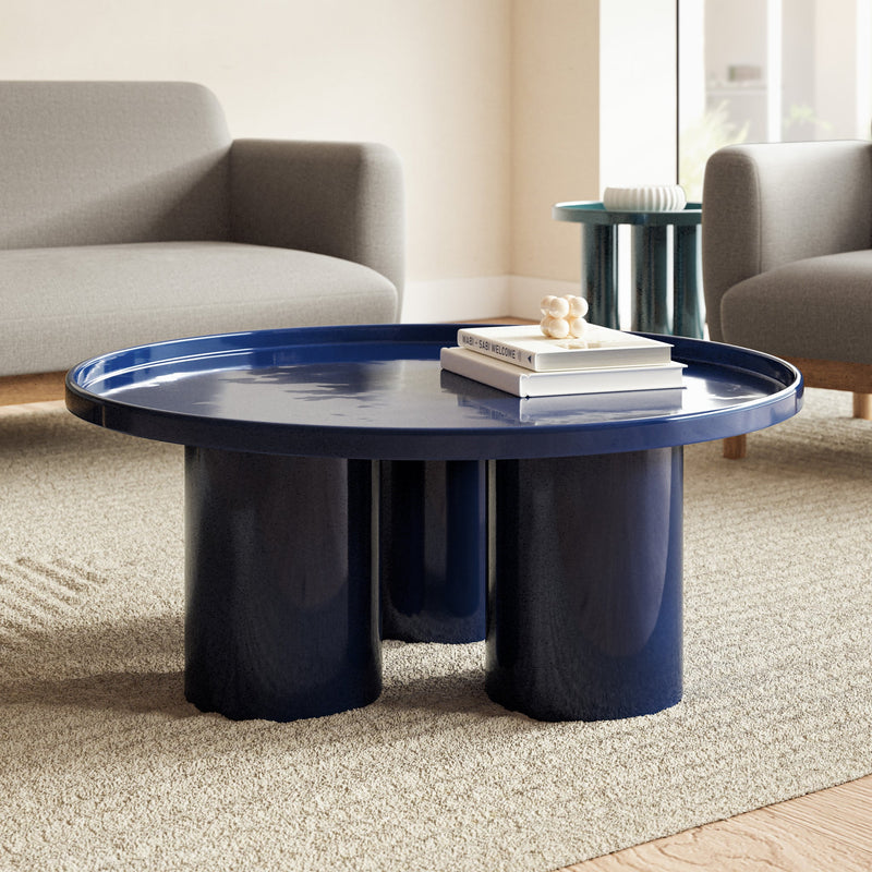 Eclat - Sofia Enamel Coffee Table - Urbia Coffee Tables - Aegean Teal - HORNE