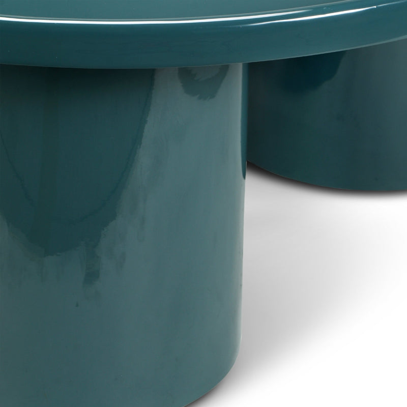 Eclat - Sofia Enamel Coffee Table - Urbia Coffee Tables - Aegean Teal - HORNE