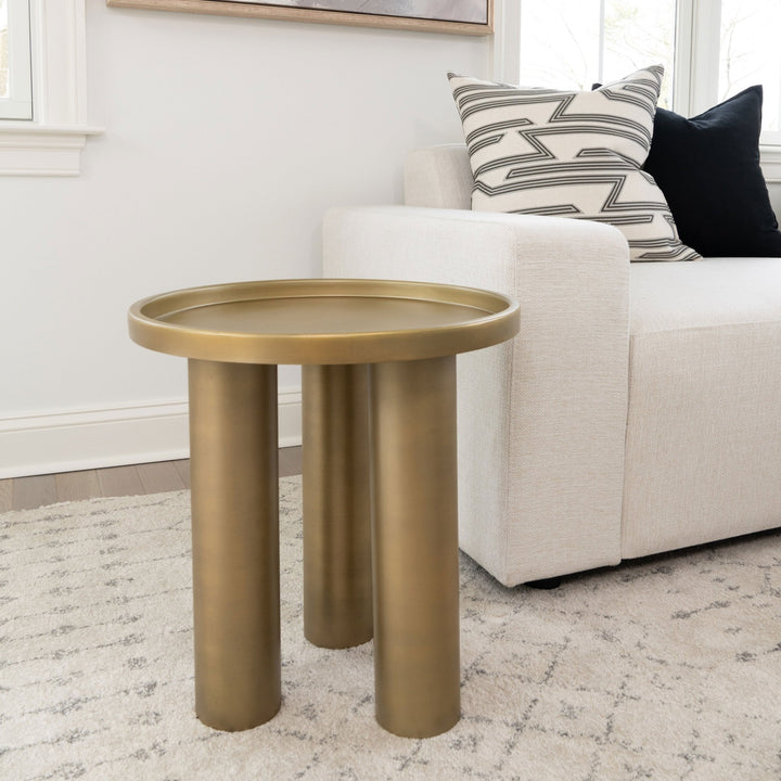 Eclat - Sofia Industrial End Table - Urbia Tables - Industrial Nickel - HORNE