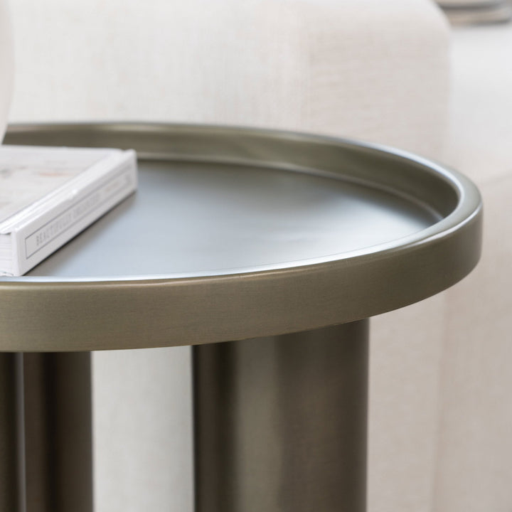 Eclat - Sofia Industrial End Table - Urbia Tables - Industrial Nickel - HORNE