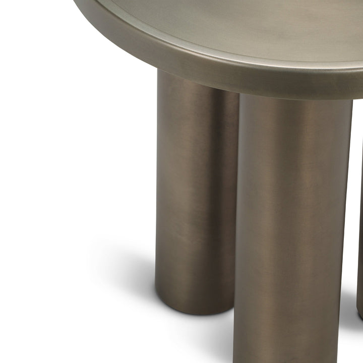 Eclat - Sofia Industrial End Table - Urbia Tables - Industrial Nickel - HORNE