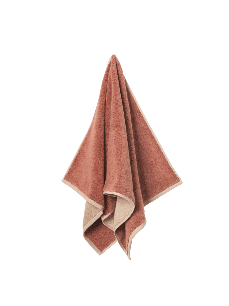 Ekko Bath Towel - Ferm Living - Cashmere/Off - white - HORNE
