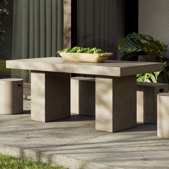 Elcor Table - Dining Height - Urbia Tables - Ivory Terrazzo - Large - HORNE