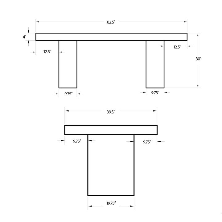 Elcor Table - Dining Height - Urbia Tables - Ivory Terrazzo - Large - HORNE