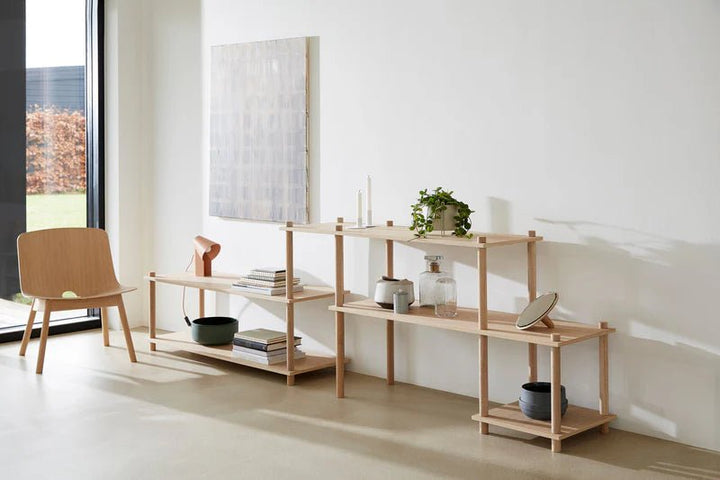 Elevate Shelving System - 10 - Woud - Shelving - Black Oak - HORNE